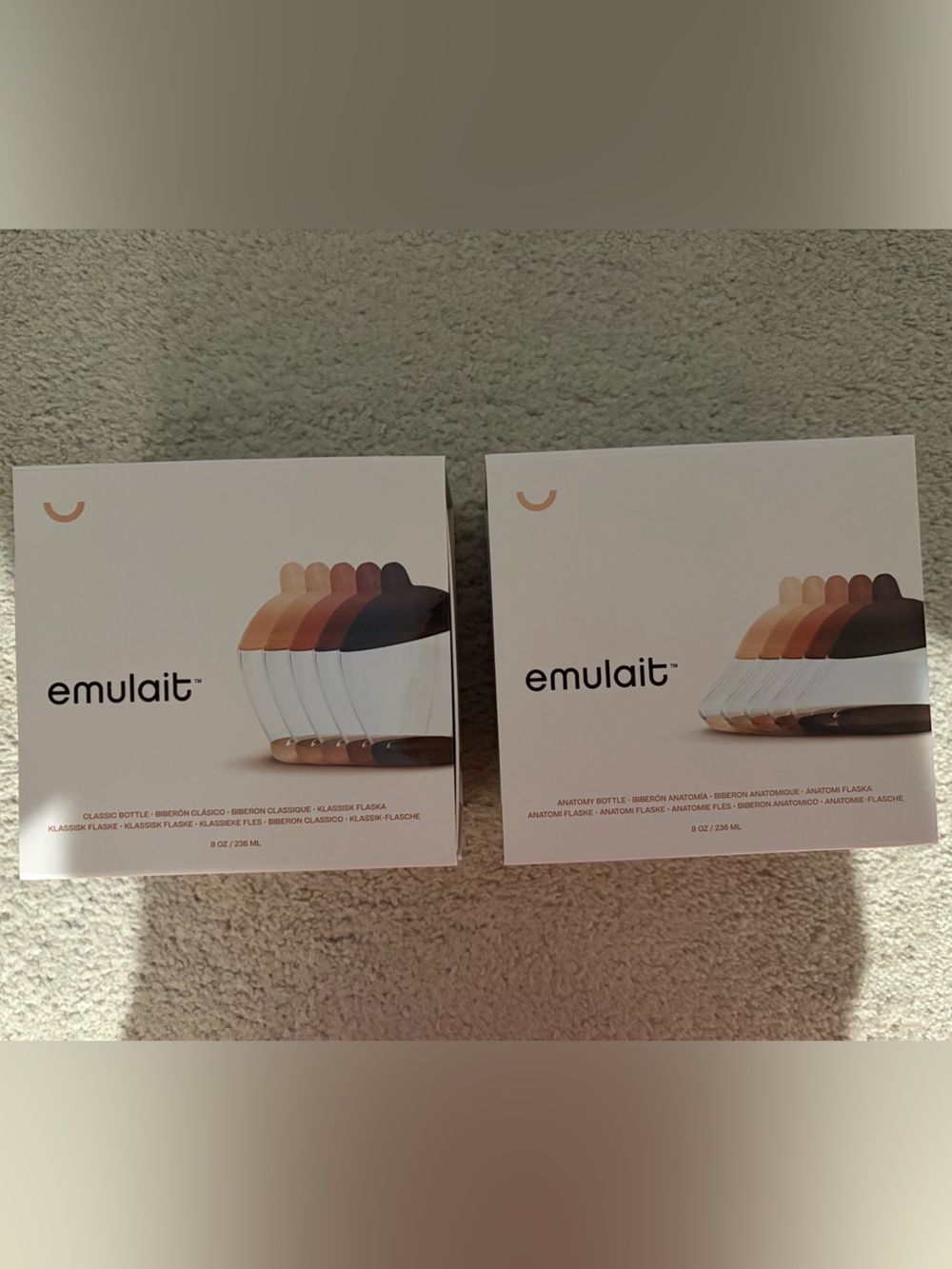 Emulait Baby Bottle Set of 2 NIB